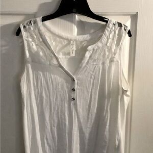 Top sleeveless, white, size large, PerSeption Concept